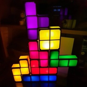 Feimefeiyou Lampu Hias LED Tetris Stackable Puzzles 7 PCS - F0017 - Multi-Color - 5