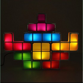 Feimefeiyou Lampu Hias LED Tetris Stackable Puzzles 7 PCS - F0017 - Multi-Color - 9