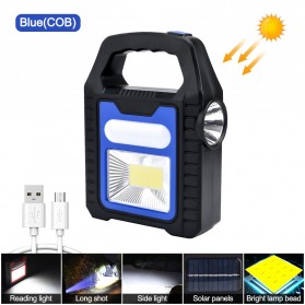 VASTFIRE Senter Camping Lampu LED Solar Power Rechargeable COB - YD-878A - Blue