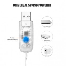 ANBLUB Lampu String Hias Dekorasi USB 100 LED 10 Meter + Remote - LISM-13 - Mix Color - 3