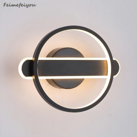 Feimefeiyou Lampu Dinding LED Modern Minimalist Wall Lamp 24W Neutral White - F606 - Black
