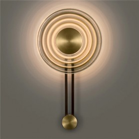 IWP Lampu Dinding Wall Lamp Clock Shape Modern Minimalist - GU5-3 - Golden