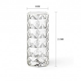 VKTECH Lampu Meja Tidur LED Crystal Table Lamp 16 Color Light - R303 - Transparent - 6