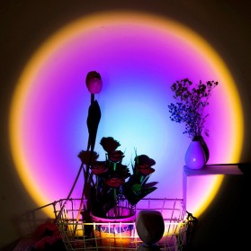 Alloet Lampu Proyektor LED Night Light Wall Decoration Lightning Sunset Projector 5W Rainbow - AL202 - Multi-Color