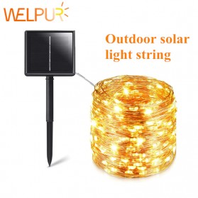WELPUR Lampu Hias Dekorasi Fairy Light String Solar Power 200 LED 22 Meter - LISM-11 - Warm White