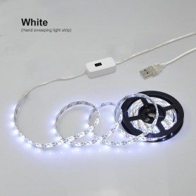CHNAITEKE Lampu LED Strip USB Night Light Hand Sweep Sensor 2835 300 LED 5 Meter - GR006 - White