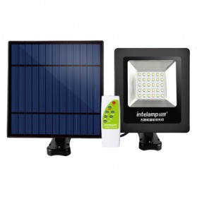INTELAMP  Lampu Outdoor Taman Solar Power Flood Light Waterproof 4W with Remote Control - YL005-5B - Black