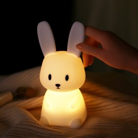Lampu Malam / Lampu Tempat Tidur - Bunny Lampu Tidur Anak LED Light Cute Cartoon Model Rabbit - LJC-154 - White