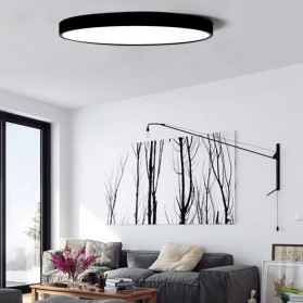 Iminovo Lampu LED Plafon Modern Ceiling Light 18W 30cm Dimmable + Remote Control - XD-997A - Black