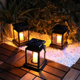 DUOGU Lampu Taman Solar Panel Garden Decoration Candle Warm White - EM301 - Black
