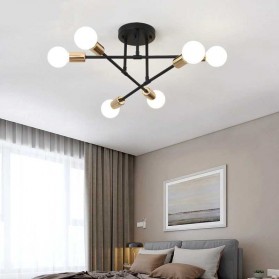 TaffLED Soket Lampu LED Plafon Modern Minimalist Ceiling Light - X099 - Black Gold