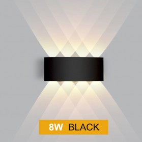 TaffLED Lampu Hias Dinding LED Minimalis Aluminium 8W 8 LED Warm White - RL-B15 - Black