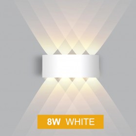TaffLED Lampu Hias Dinding LED Minimalis Aluminium 8W 8 LED Warm White - RL-B15 - White