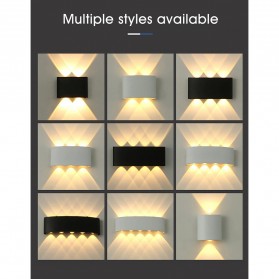 MARPOU Lampu Hias Dinding LED Minimalis Aluminium 4W 6 LED Tri-color - 1042 - Black - 7