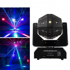 GVT Lampu Sorot Panggung Disco Ball Light RGB Moving Head DMX 120W - GV120 - Black
