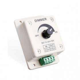 AELED LED Dimmer Switch Adjustable Brightness Driver Controller 12-24V 8A - GC03 - White