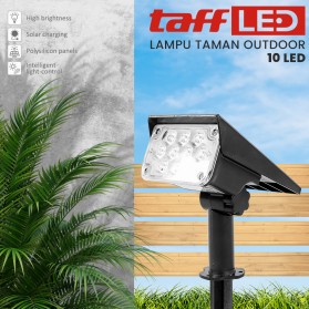 TaffLED Lampu Taman Outdoor Solar Power Waterproof 10 LED - TS-G2202 - Warm White