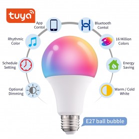 TUYA Lampu Bohlam RGB Smart Bulb Bluetooth Control E27 10 W - TY-10W - White - 2