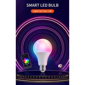 TUYA Lampu Bohlam RGB Smart Bulb Bluetooth Control E27 10 W - TY-10W - White - 9
