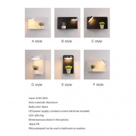 YICOLUX Lampu Hias Dinding LED Night Light 3 Color 7W - 8736 - Black - 5