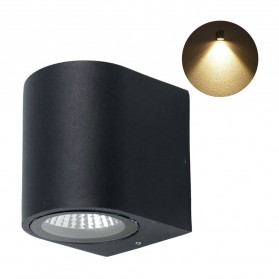Eleven Master Lampu Dinding Dekorasi Rumah Nordic Simple Wall Lamp COB 3W Warm White - GWL083 - Black