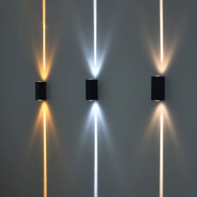 Eleven Master Lampu Dinding Dekorasi Rumah Nordic Simple Wall Lamp COB LED 2 Head 6W - ZBD0020 - Black