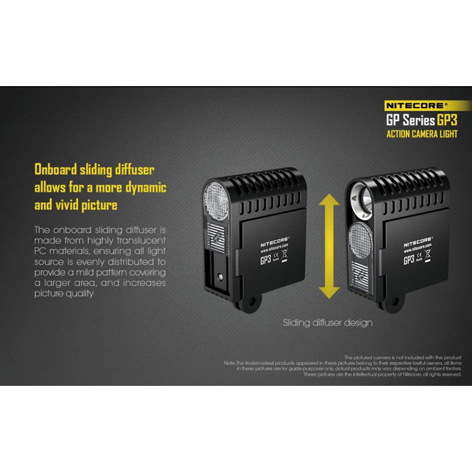 Nitecore Action Camera Light 360 Lumens - GP3 - Black 
