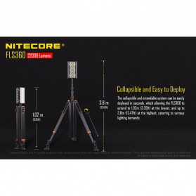 Nitecore Light Panel Floodlight 3 LED 360 Degree 22000 Lumens - FLS360 - Black - 6