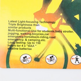 Powerbeam Lampu Depan Sepeda 5 LED & Lampu Belakang - HB-618 - Black - 8