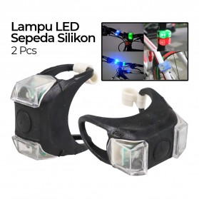 Zacro Lampu LED Sepeda Silikon 2 PCS - HL-009 - Black