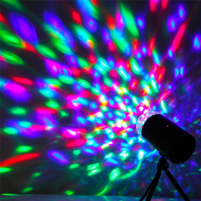 Gambar produk AGM Rotating Crystal Magic Ball Sound Activated LED Disco Lamp - W668