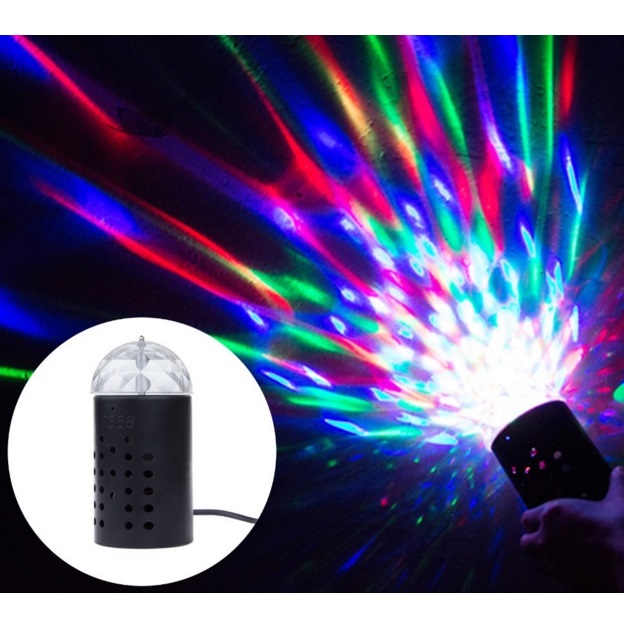 Gambar produk AGM Rotating Crystal Magic Ball Sound Activated LED Disco Lamp - W668