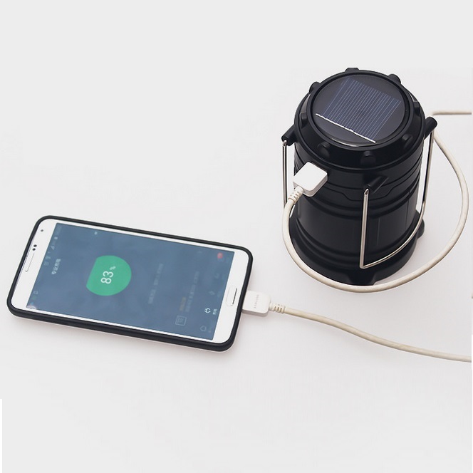 Lampu Lantera Emergency Tenaga Solar - Black - 5 .
