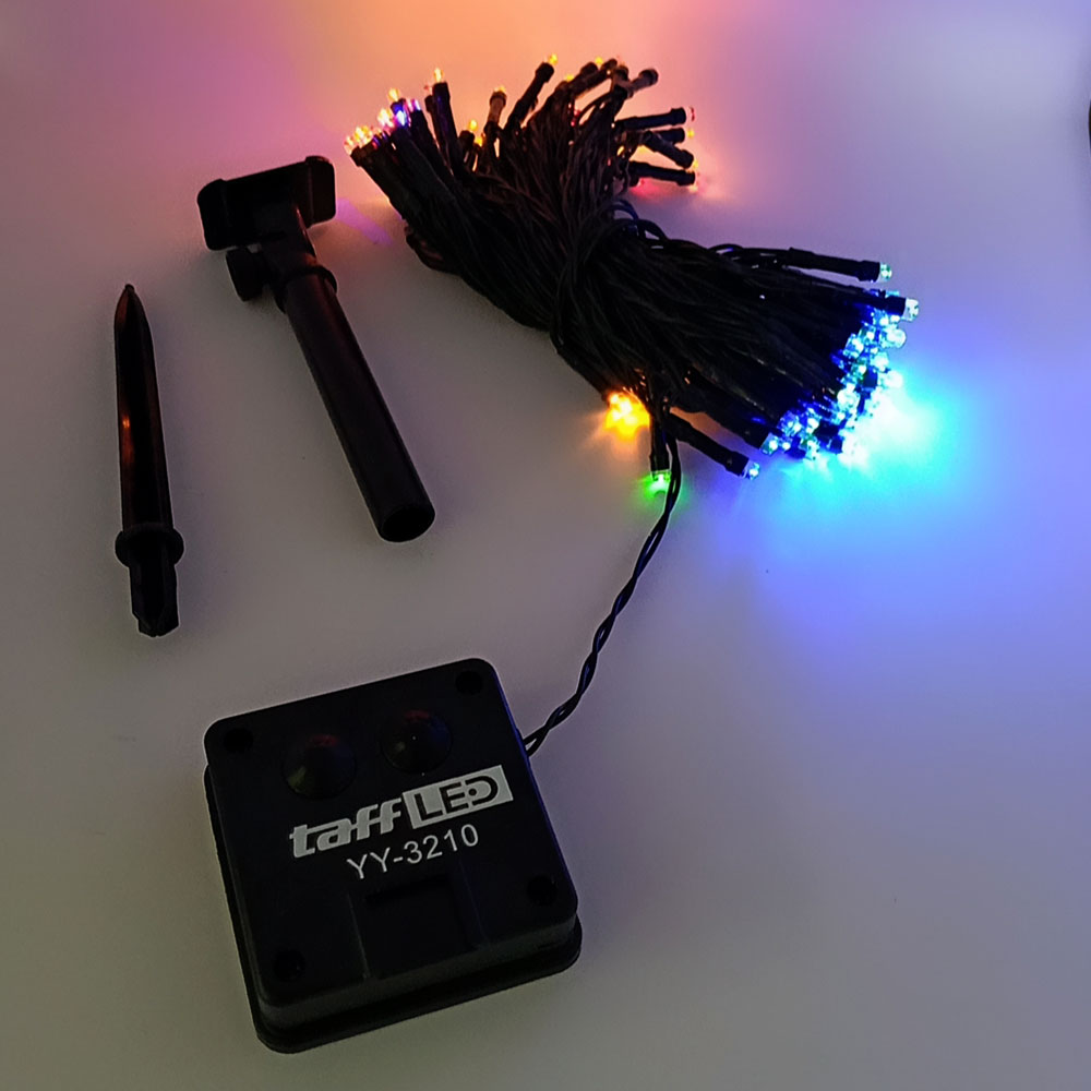 taffled solar powered decoration light 100 led lampu hias taman yy 3210 black jakartanotebook com