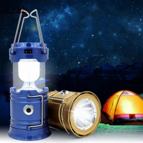 TaffLED Lampu Lentera Camping Tenaga Matahari dengan Senter LED - XF-5800T - Blue - 2