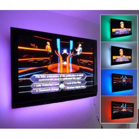 Genssi LED Strip RGB 5050 50cm 2 PCS dengan 5V USB Controller & Remote Control - Black - 6