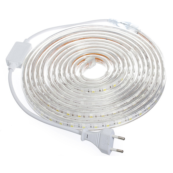 led strip flexible light smd 5050 rgb 7 color with eu plug controller 220v 5m