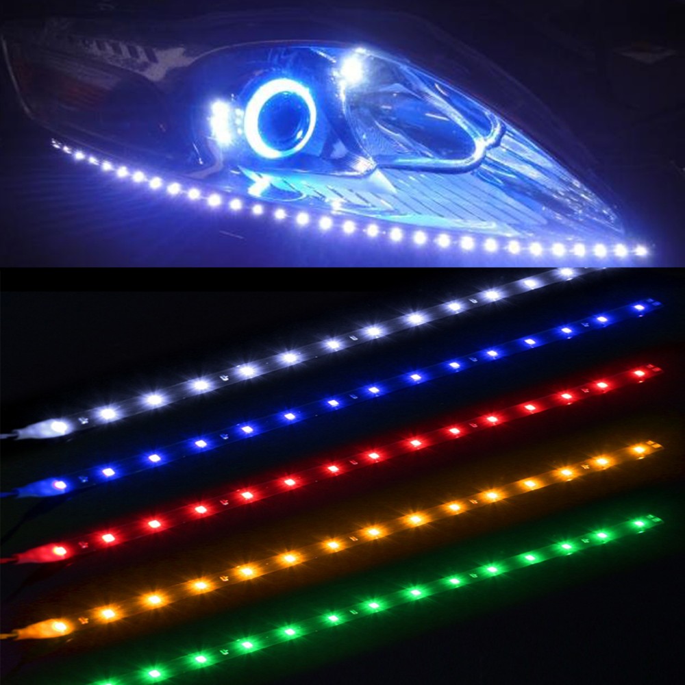 LED Strip Lampu Depan Mobil  Waterproof 5W 15SMD 30CM 