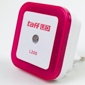 TaffLED Lampu Tidur LED Sensor Cahaya EU Plug - L200 - Pink - 3