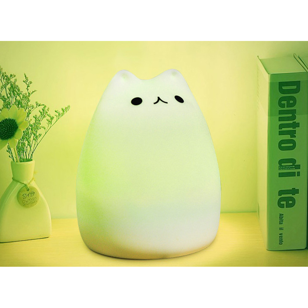 Lampu 7 Warna Model Kucing Lucu - White - 4