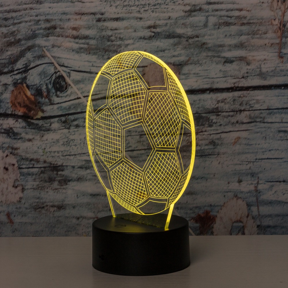 Lampu 3D LED Transparan 7 Color Design Football Multi Lampu 3D LED Transparan 7 Color Design Football Multi