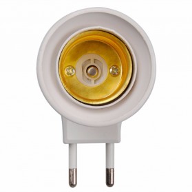 Fitting E27 Lampu Bohlam Portable EU Plug - White - 3