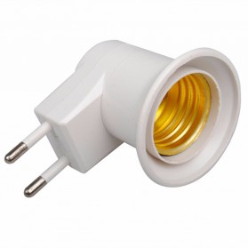 Fitting E27 Lampu Bohlam Portable EU Plug - White - 7