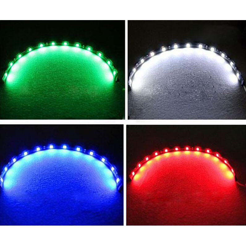 LED Strip Lampu Depan Mobil Waterproof 5W 15SMD 3528 30CM - 2 Strip