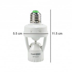 TaffLED Smart Fitting Lampu Bohlam E27 Infrared Sensor Lamp Holder - SP-SL01 - White - 7