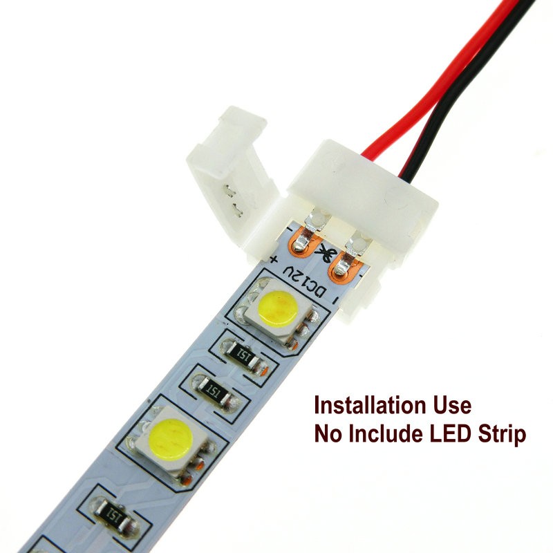 Konektor Lampu LED Strip Welding 5050 2 Pin 10mm - White