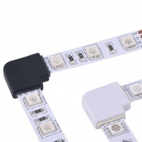 Konektor L-Shape 4 Pin 10mm 5050 untuk LED Strip - White - 3
