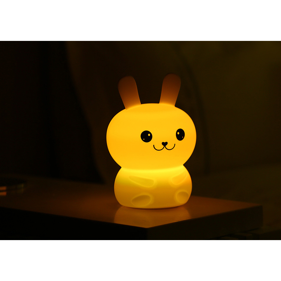  Lampu Tidur LED  Silicone Lamp model Rabbit White 