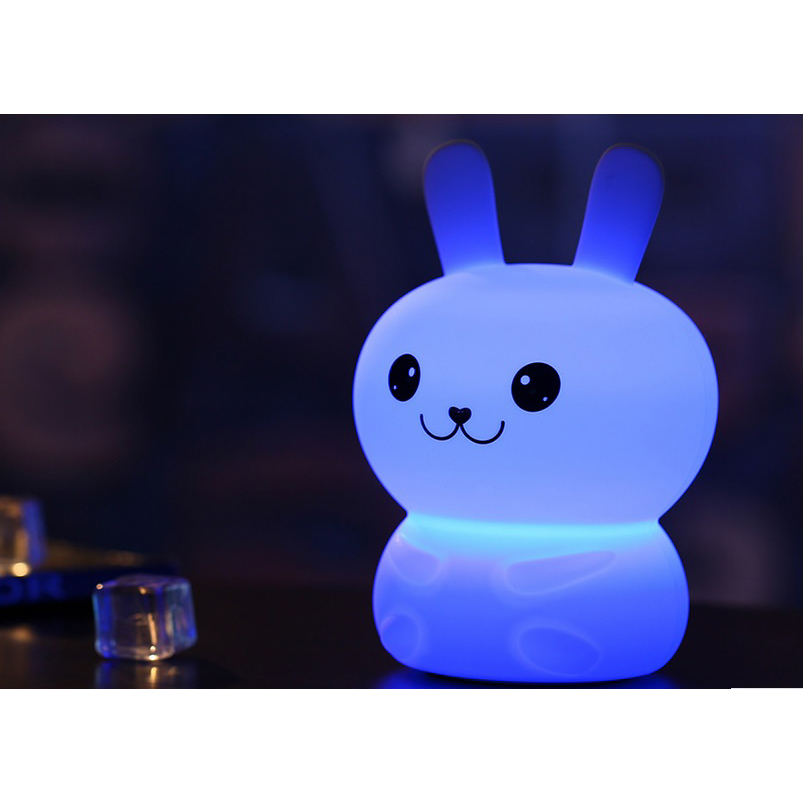  Lampu Tidur LED  Silicone Lamp model Rabbit White 