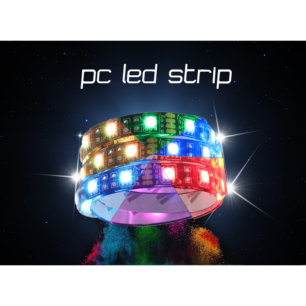 lampu led strip rgb sata for pc computer with remote control 200cm multi color jakartanotebook com